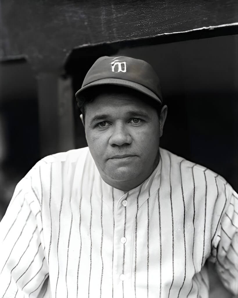 Babe Ruth The Sultan of Swat Retires at Yankee Stadium Colorized